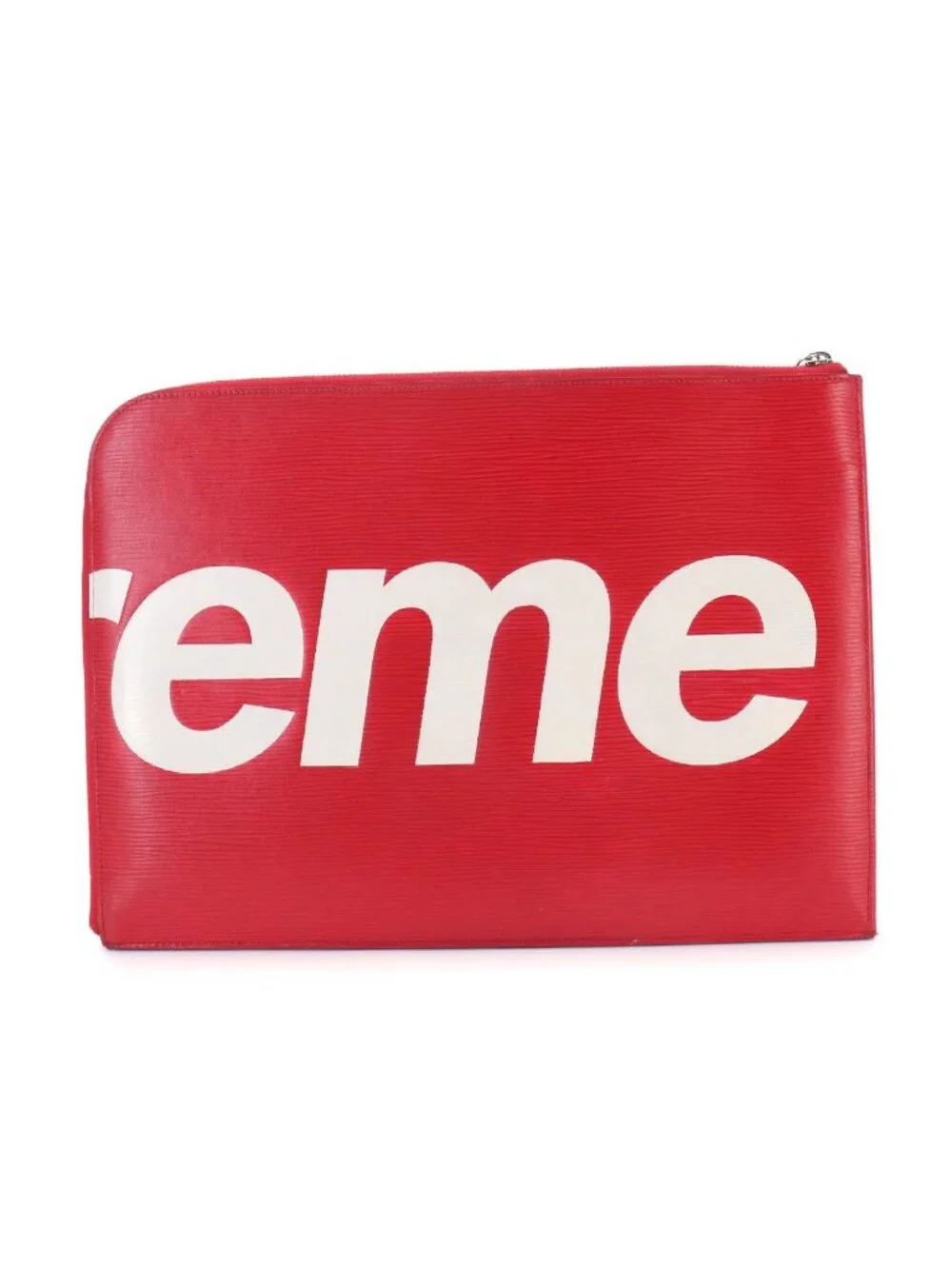 Louis Vuitton Supreme Epi Pochette Jour GM Clutch Red White